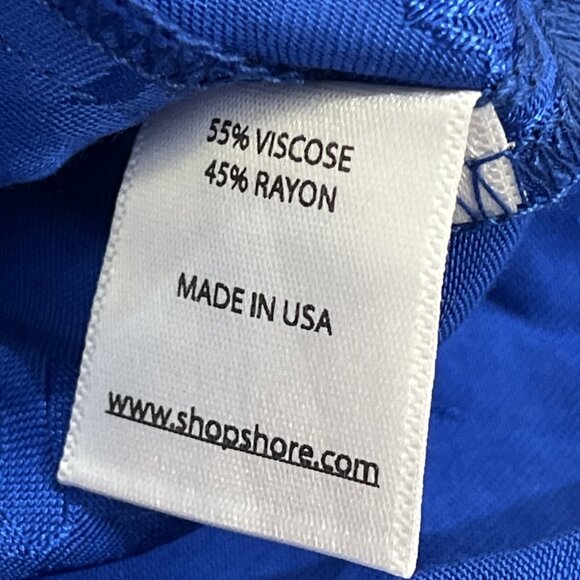 Shore Romper Womens S Blue Satin Floral Faux Wrap Flowy Tropical Vacation - Picture 10 of 12